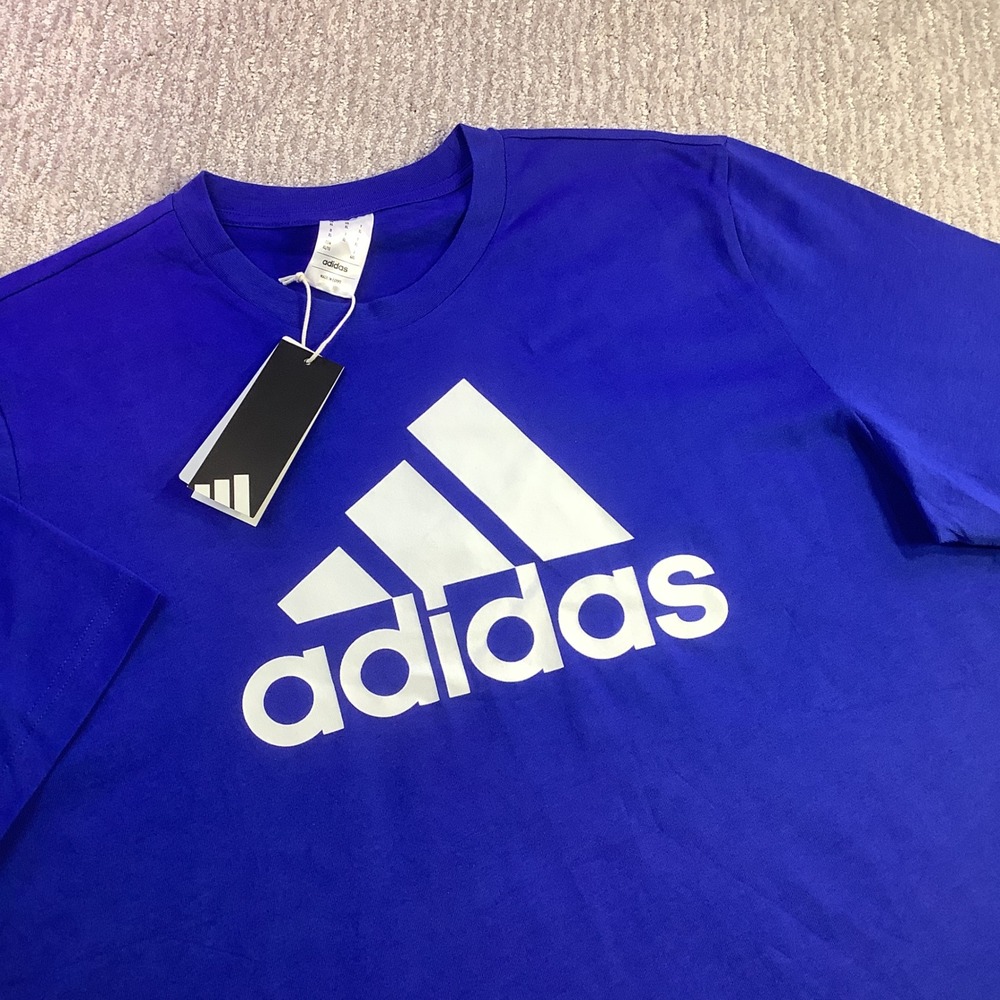 Adidas Essentials Mens Big Logo T-Shirt Royal Blue Size‎ XL NWT